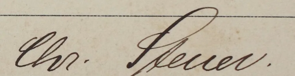 Handschriftliche Adresszeile Chr. Steuer auf einer Feldpostkarte